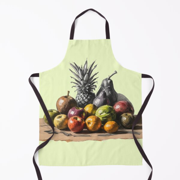 Item preview, A drawing of a table with a variety of fruits including apples, oranges designed and sold by PWDigitalArt.