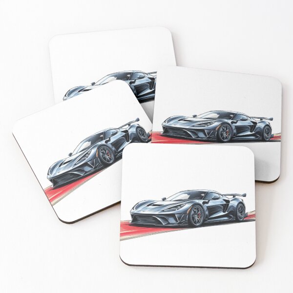 Item preview, A black car with a red stripe on the side designed and sold by PWDigitalArt.