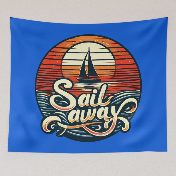 Item preview, Sail away, typography designed and sold by maxmaj.
