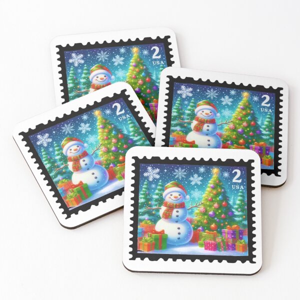 Item preview, Christmas Postage Stamp designed and sold by Myra365Art.