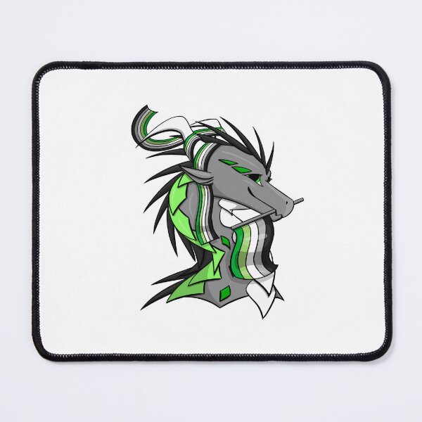 Item preview, Aromantic Pride Dragon designed and sold by Dusky Doodles.