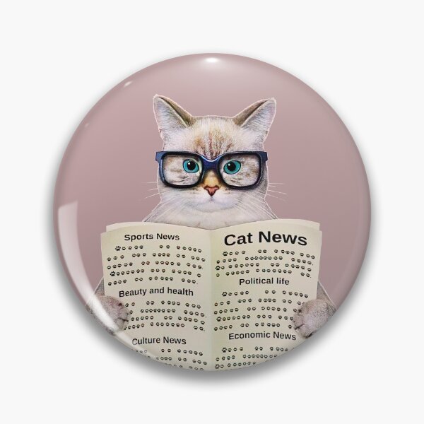 Item preview, Cat News - Funny Cat Reading the Newspaper designed and sold by MelissaMelovich.