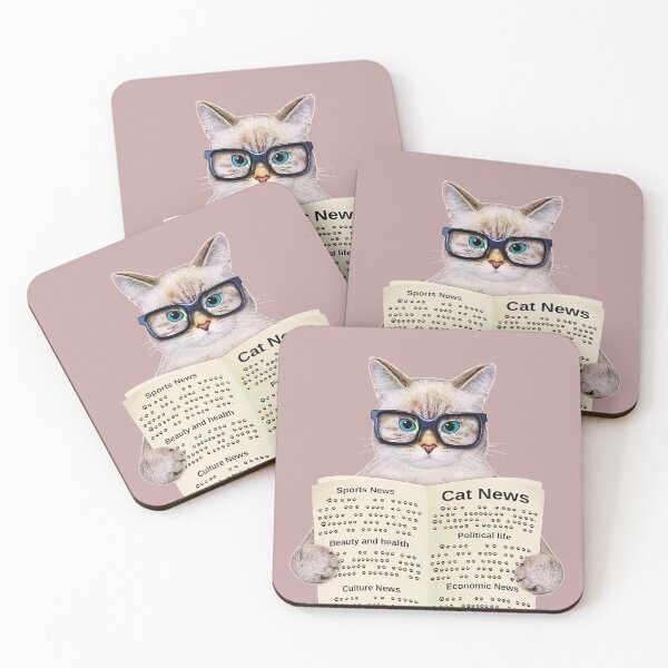 Item preview, Cat News - Funny Cat Reading the Newspaper designed and sold by MelissaMelovich.