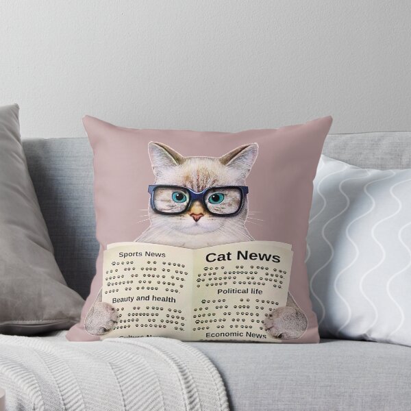 Item preview, Cat News - Funny Cat Reading the Newspaper designed and sold by MelissaMelovich.
