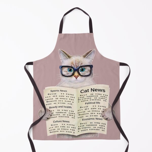 Item preview, Cat News - Funny Cat Reading the Newspaper designed and sold by MelissaMelovich.