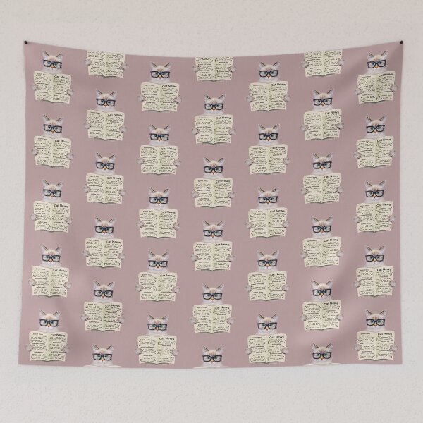 Item preview, Cat News - Funny Cat Reading the Newspaper designed and sold by MelissaMelovich.