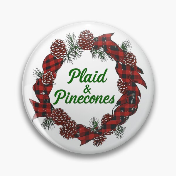 Item preview, Plaid & Pinecones – Rustic Farmhouse Christmas Design designed and sold by PureInkMerch.