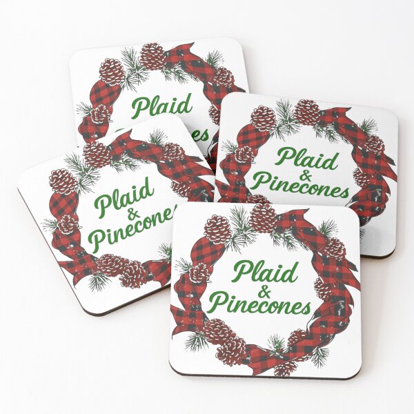 Item preview, Plaid & Pinecones – Rustic Farmhouse Christmas Design designed and sold by PureInkMerch.