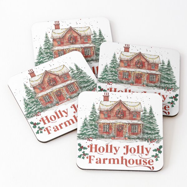 Item preview, Holly Jolly Farmhouse – Traditional Rustic Christmas Design designed and sold by PureInkMerch.
