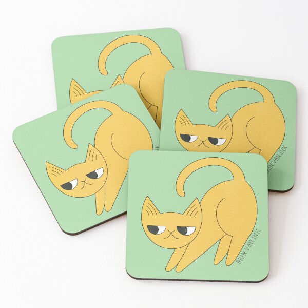 Item preview, Yellow Stretchy Kitty designed and sold by ArinVanInk.