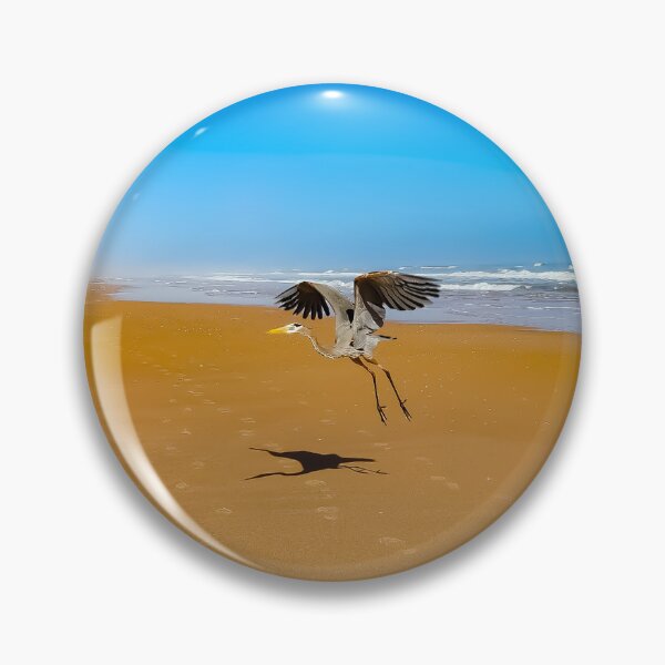 Item preview, Gray Heron flying over the ocean 2 designed and sold by EstelleCress.