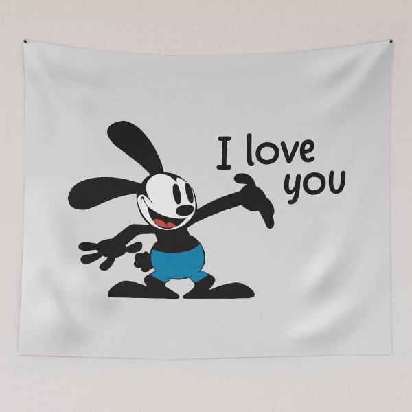 Item preview, I Love You Cute Retro Cartoon Oswald Vintage designed and sold by Skull Fern.