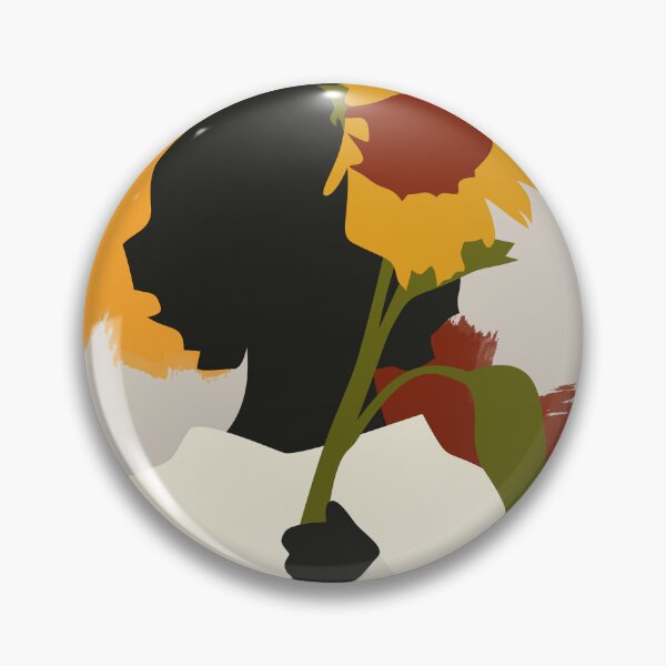Item preview, Shadowed Soul with Sunflower Print, Abstract Earthy Tones Portrait, Modern Minimalism Autumn Vibes, Contemporary Botanical Art, Nature Inspired Sunflower Poster designed and sold by Kintsugi99.