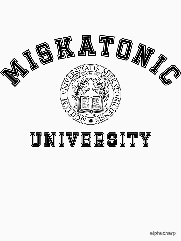 Disover Miskatonic University with Seal, dark print Essential T-Shirt