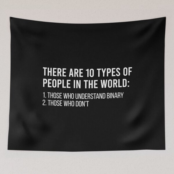 Item preview, Ten Types Of People In The World - Binary Funny Math Joke designed and sold by ruinzahelva.