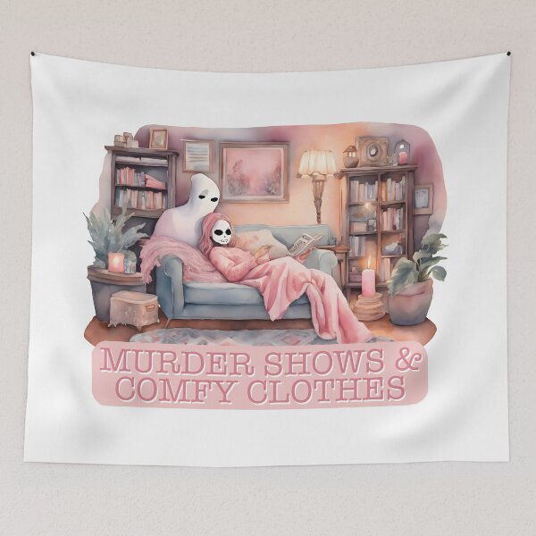 Item preview, Murder shows and comfy clothes designed and sold by Shopatmarlow.