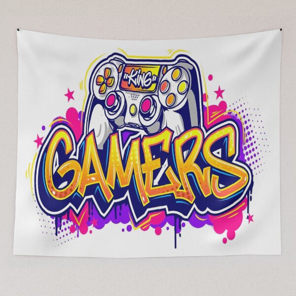 Item preview, king gamer graffiti style background designed and sold by TYTOS-SHOP.