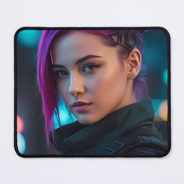 Item preview, Realistic Cyberpunk Female Portrait designed and sold by papi1998.