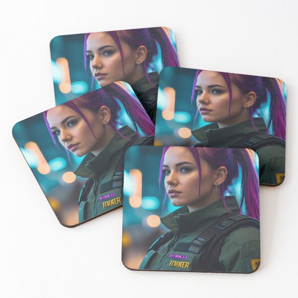 Item preview, Realistic Cyberpunk Female Portrait designed and sold by papi1998.