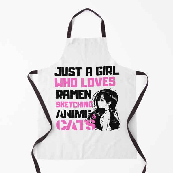 Item preview, Just a girl who loves ramen anime sketching cats designed and sold by CyberArtistOne.