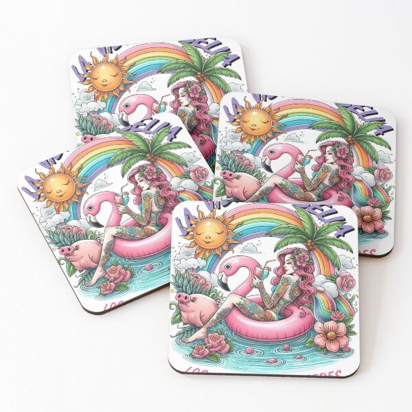 Item preview, Tattooed Mermaid on Flamingo Float in Pool designed and sold by Domshirts.