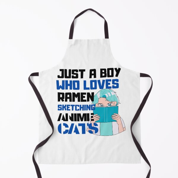 Item preview, Just a boy who loves ramen anime sketching cats designed and sold by CyberArtistOne.