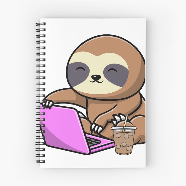 Item preview, Cute Sloth Working On A Laptop designed and sold by hinajehan.