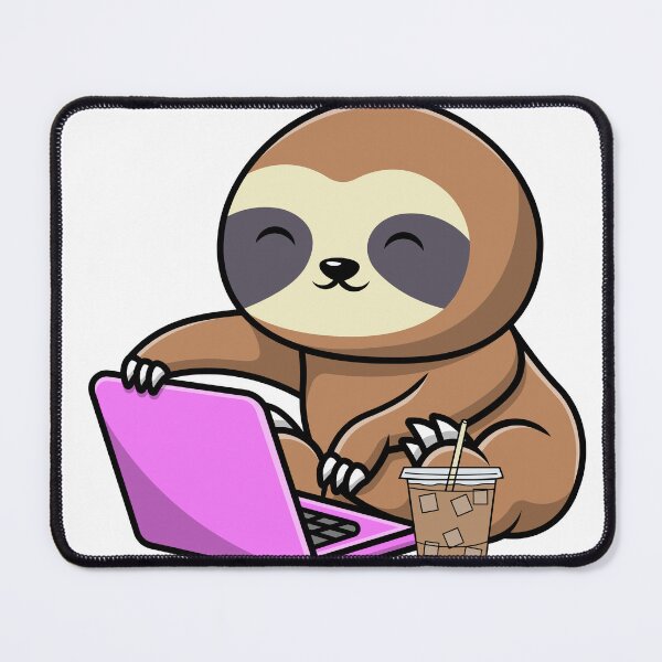 Item preview, Cute Sloth Working On A Laptop designed and sold by hinajehan.