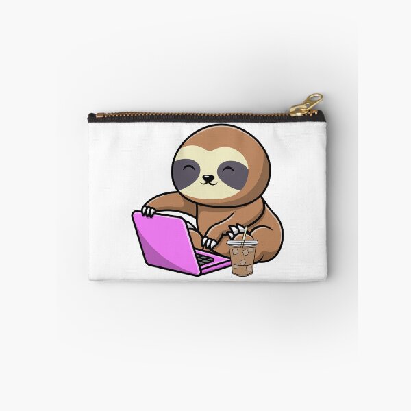Item preview, Cute Sloth Working On A Laptop designed and sold by hinajehan.