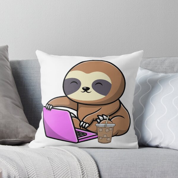Item preview, Cute Sloth Working On A Laptop designed and sold by hinajehan.
