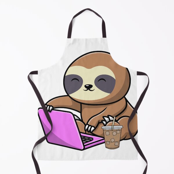 Item preview, Cute Sloth Working On A Laptop designed and sold by hinajehan.