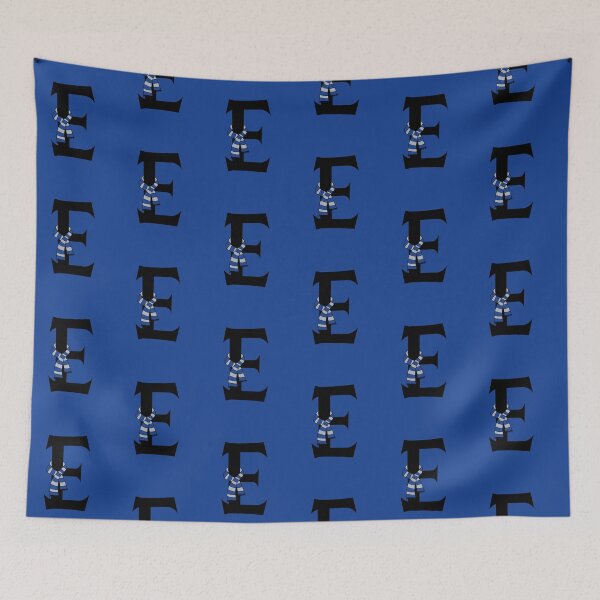 Item preview, Letter E first name harry p house eagle raven blue silver gray wizard magic school scarf designed and sold by manonpradier.
