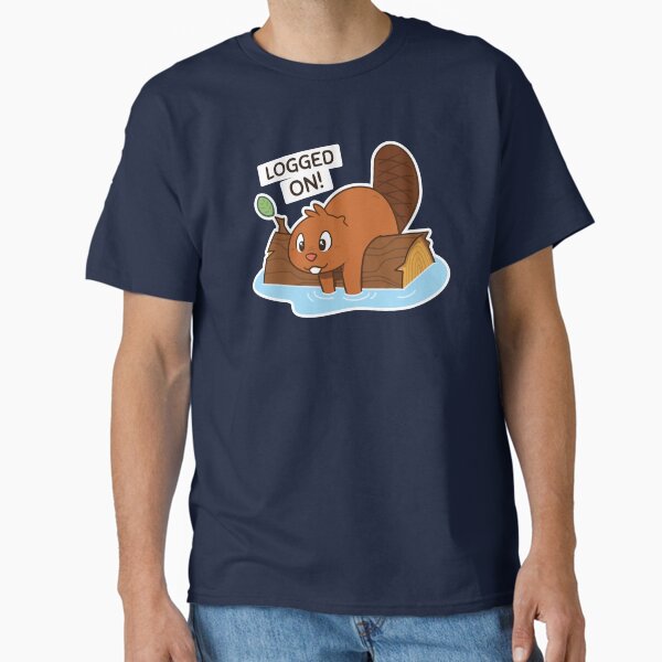Logged On! Beaver - Dark Shirt Classic T-Shirt