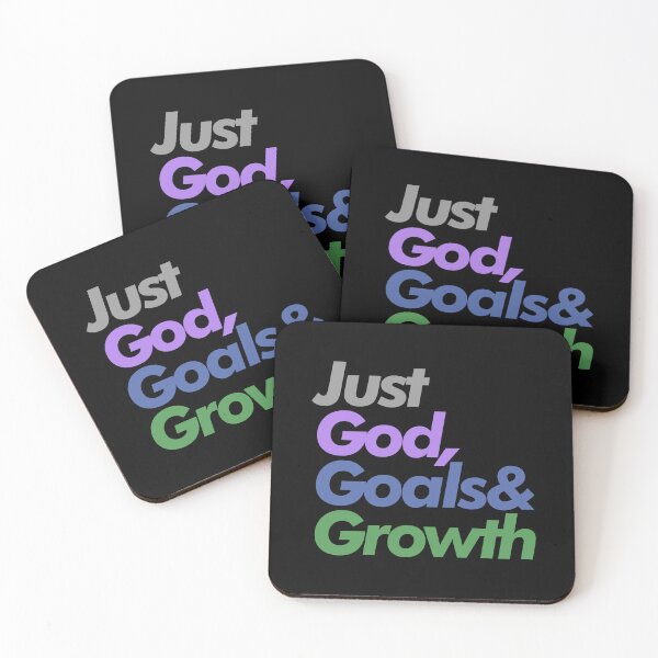 Aperçu de l'œuvre Just God, Goals, and Growth Faith-Based créée et vendue par Lillyamstronger.