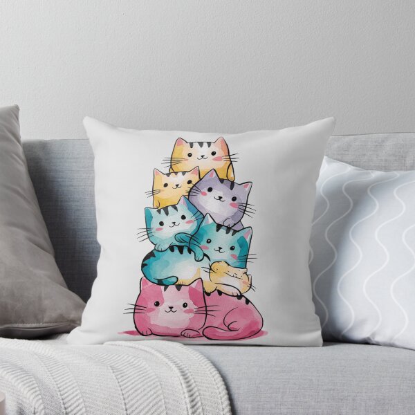 Item preview,  a cute stack of smiling cats.  designed and sold by khufra1.