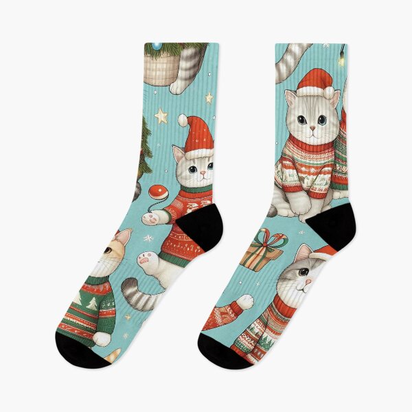 Item preview, Festive Cats Holiday Sweaters designed and sold by JavisSRDesign.
