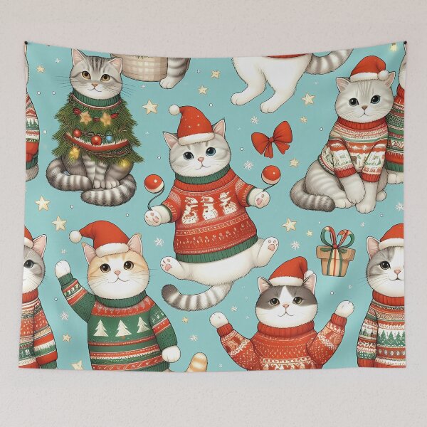Item preview, Festive Cats Holiday Sweaters designed and sold by JavisSRDesign.