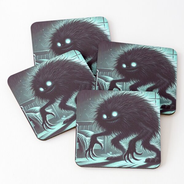 Item preview, Creepy Black Fluffy Creature | Spooky Nighttime Monster designed and sold by maxthegrem.