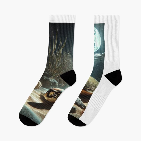 Item preview, Sea Turtle Resting Underwater at Night | Serene Ocean Life  designed and sold by NocturnalNook.