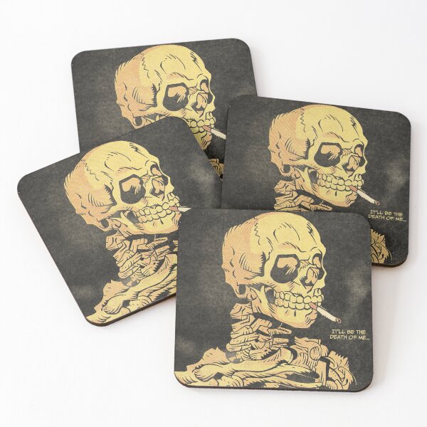 Item preview, SKULL OF A SKELETON WITH A BURNING CIGARETTE designed and sold by Defsnotadumb.