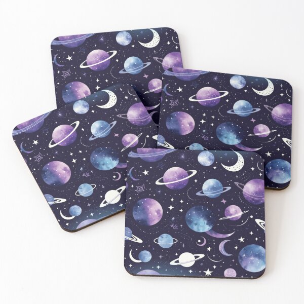 Item preview, "Cosmic Galaxy Pattern | Purple and Blue Celestial Planets & Stars" designed and sold by PRIME4YOU.