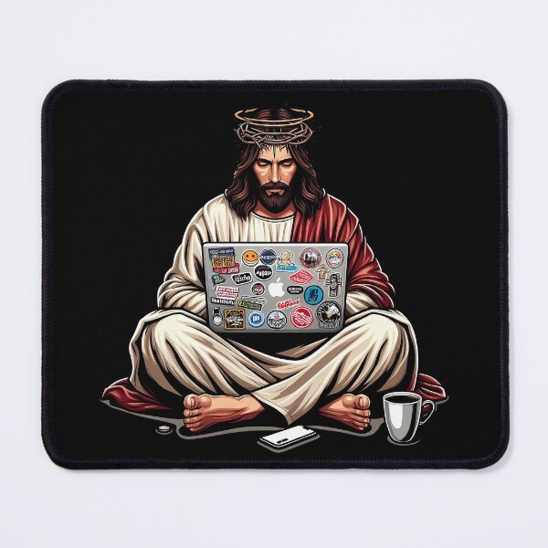 Item preview, Jesus Is Watching On Laptop designed and sold by ipan.