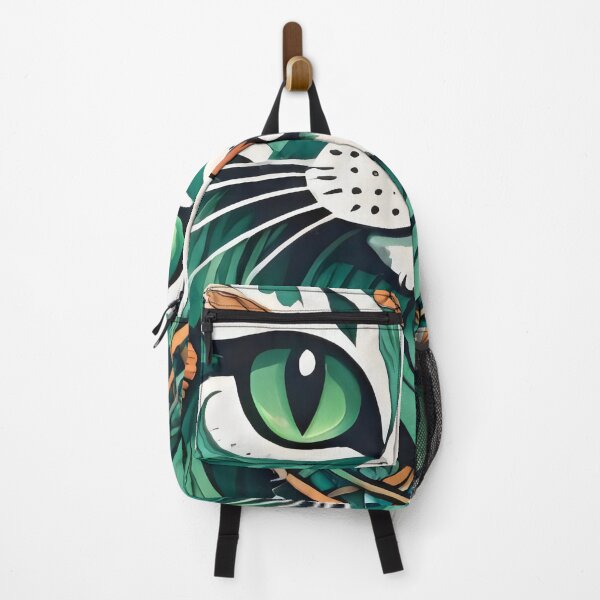 Item preview, Boho Green Cat Spirit – Mystical Tribal Cat Art designed and sold by Prime-Studio.