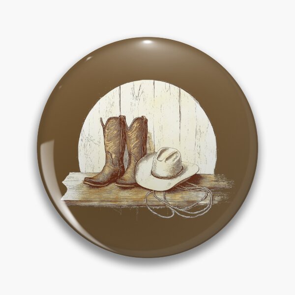Item preview, Vintage Cowboy Boots & Hat Illustration - Classic Western Style designed and sold by vfxbear.