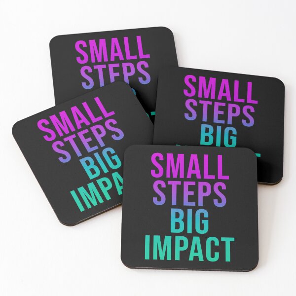 Item preview, Small Steps, Big Impact Motivational Quote designed and sold by ThreeftlyPicks.
