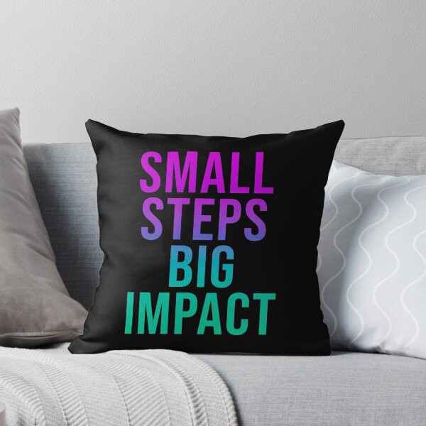 Item preview, Small Steps, Big Impact Motivational Quote designed and sold by ThreeftlyPicks.
