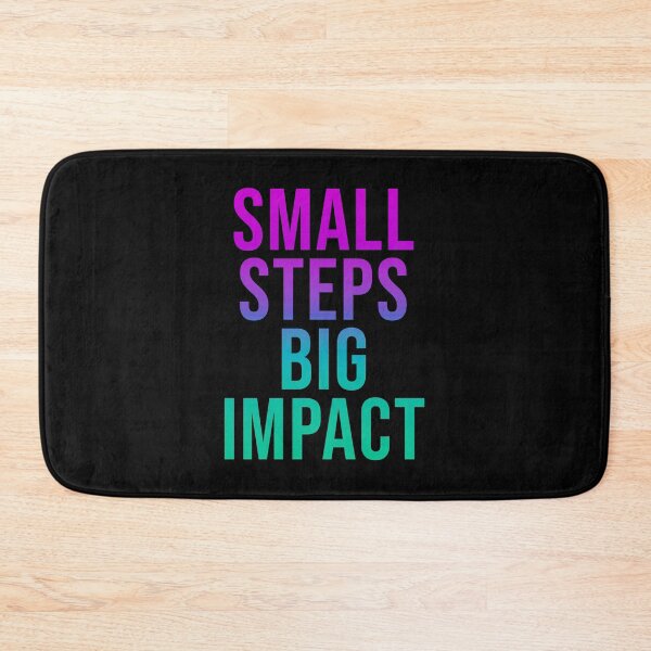 Item preview, Small Steps, Big Impact Motivational Quote designed and sold by ThreeftlyPicks.
