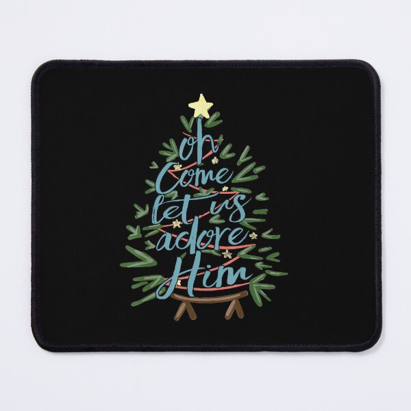 Item preview, Oh Come Let Us Adore Him Christmas Tree Quote designed and sold by Arfurneauxt.