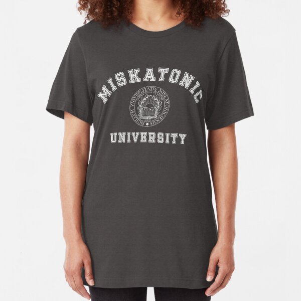 Miskatonic University with Seal, light print Slim Fit T-Shirt