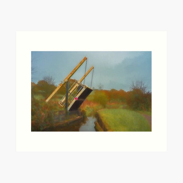 Item preview, Caldon Canal waterway digital oil painting designed and sold by RobThorley.